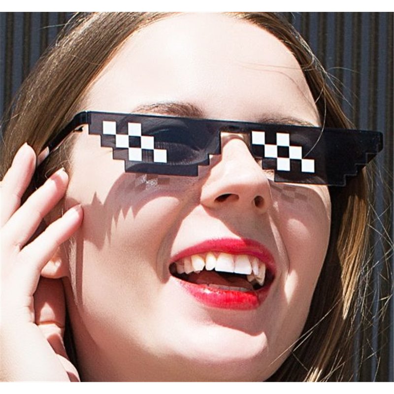 1 st Pixels glasögon - Thug Life-Meme svarta solglasögon 1 st Pixels glasögon - Thug Life-Meme svarta solglasögon