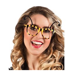 1 st Gul Bi party glas&ouml;gon - Roliga glas&ouml;gon f&ouml;r utkl&auml;dnad