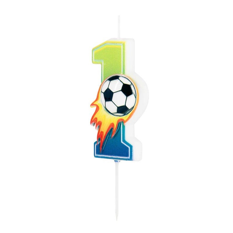 1 st. Födelsedagsljus Fotboll tårtljus nummer 1 1 st. Födelsedagsljus Fotboll tårtljus nummer 1