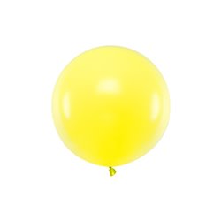 1 Stk. - 60 cm Rund Festballong i Elegant Pastell Citrongul Färg 1 Stk. - 60 cm Rund Festballong i Elegant Pastell Citrongul Färg