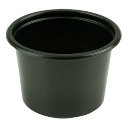 100 st. Portionskoppar - Dressingkoppar Svarta 80 ml. Ø65 mm - Återanvändbara