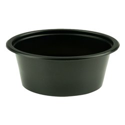 100 st. Portionsbehållare - Dressingbehållare Svarta 30 ml. Ø65 mm - Återanvändbara