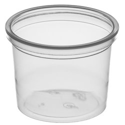 100 st. Portionskoppar - Dressingkoppar Transparent 100 ml. Ø65 mm - Återanvändbara