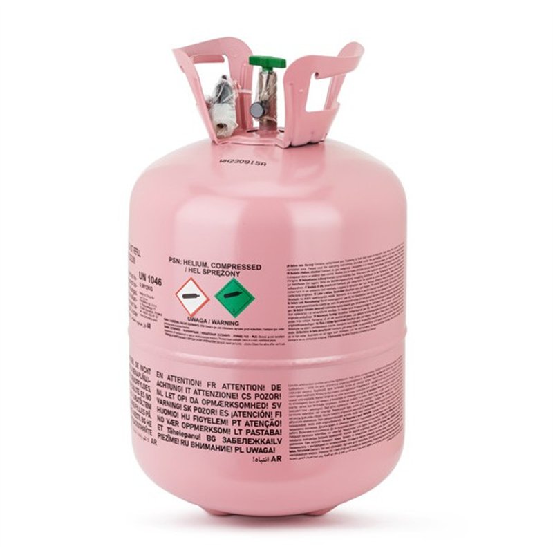 1 st. Rosa Heliumtank för 50 st. Ballonger, Kapacitet 0.36 m3 (360 liter) 1 st. Rosa Heliumtank för 50 st. Ballonger, Kapacitet 0.36 m3 (360 liter)