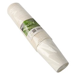 50 st Ekologiska pappersmuggar 300 ml Vit - Biologiskt nedbrytbara 50 st Ekologiska pappersmuggar 300 ml Vit - Biologiskt nedbrytbara