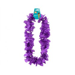 Hawaii Halsband Lila Vit och Grön Blomsterhalsband 45-50 cm Hawaii Halsband Lila Vit och Grön Blomsterhalsband 45-50 cm