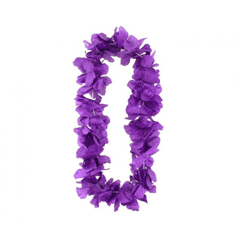 Hawaii Halsband Lila Vit och Grön Blomsterhalsband 45-50 cm Hawaii Halsband Lila Vit och Grön Blomsterhalsband 45-50 cm