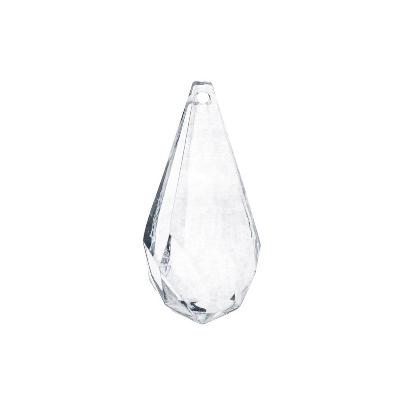 5 st. Kristallklara Pendanger Droppar, 23x51mm i Paket
