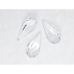 5 st. Kristallklara Pendanger Droppar, 23x51mm i Paket