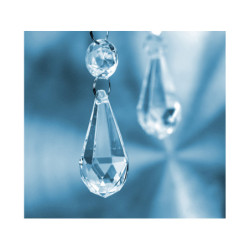 5 st. Kristallklara Pendanger Droppar, 23x51mm i Paket