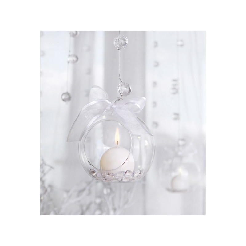 4 st. Glaskulor med ventil transparent 10 cm