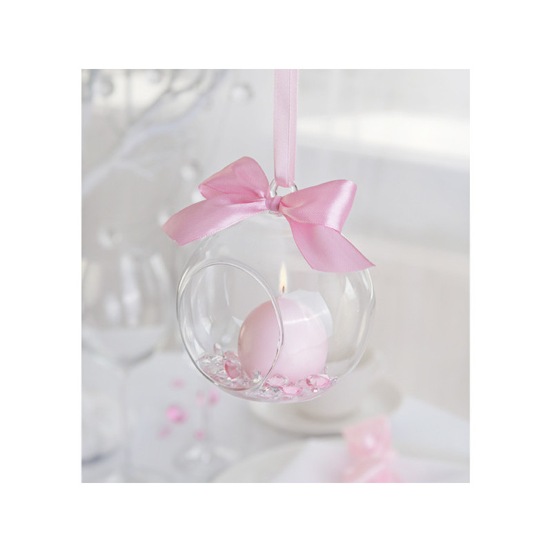 4 st. Glaskulor med ventil transparent 10 cm