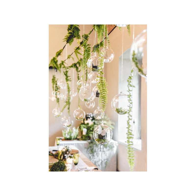 4 st. Glaskulor med ventil transparent 10 cm