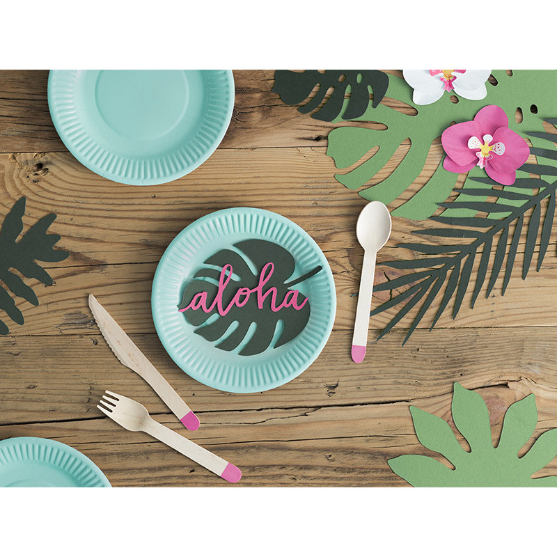 Bordkort aloha - monstera 6 st