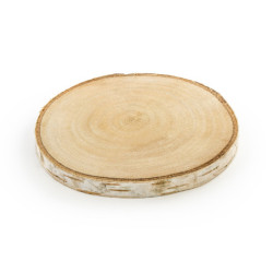 2 st. Naturliga träskivor, diameter 10-12 cm, höjd 1 cm
