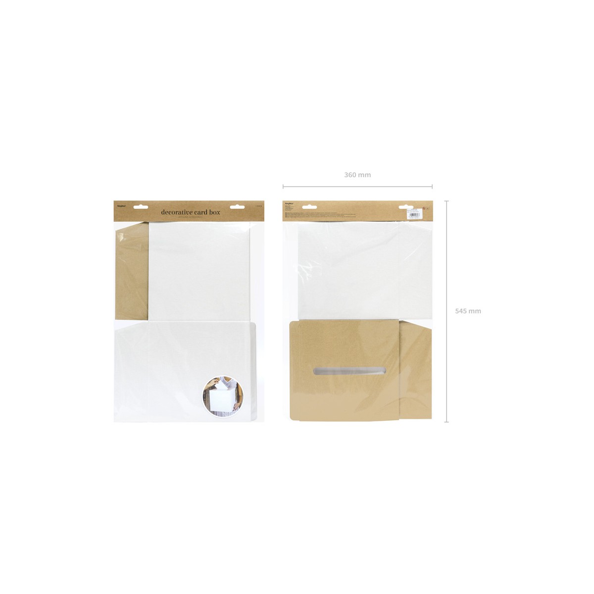 Bröllopskortlåda kremfärgad metalliskt papper 24 cm