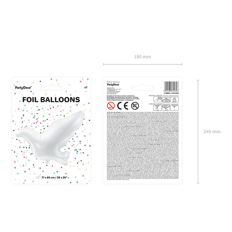 Du 30" vit - folieballong