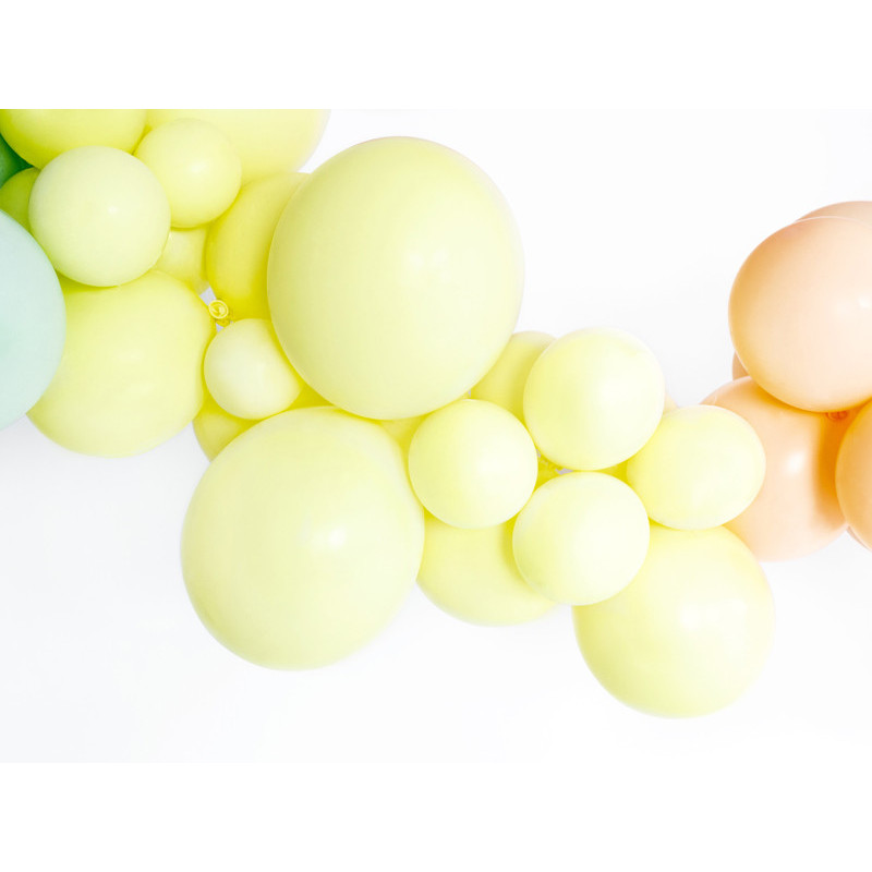 100 st Standard pastellgula ballonger - str 10"