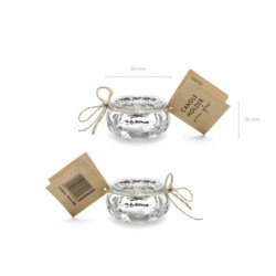 4 st. ljusstakar i spegelsilver, 3 cm höga, 6 cm breda