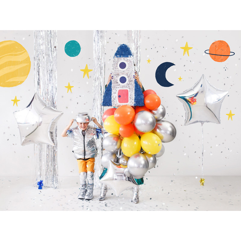 Raketpinata Rymdtema Flerf&auml;rgad 69,5 cm Fyll-sj&auml;lv