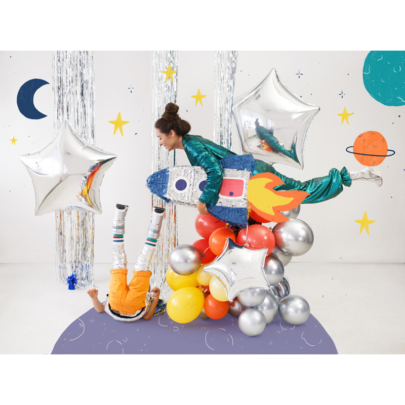 Raketpinata Rymdtema Flerf&auml;rgad 69,5 cm Fyll-sj&auml;lv
