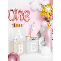 One - text 26" roséguld folieballong