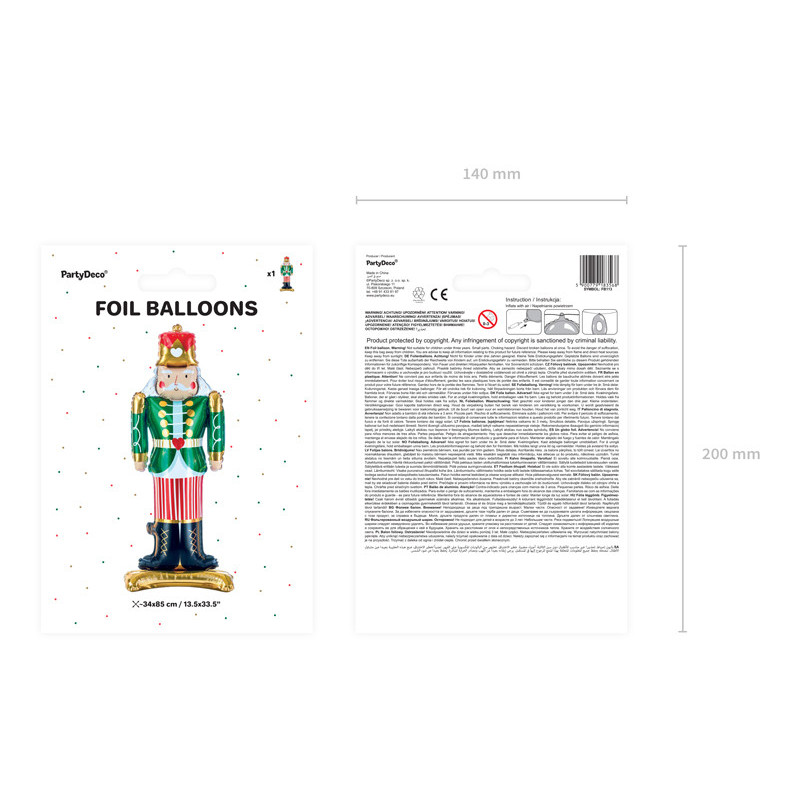 Nötknäpparen 34,5" folieballong