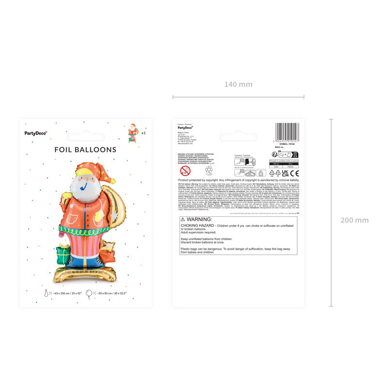 Jultomten 42" Stående folieballong