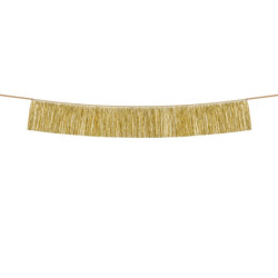 1 st. Gyllene Fringe Girland, 20 cm hög och 135 cm bred