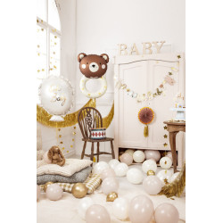 1 st. Färgglad "Oh Baby" folieballong för babyshower eller dop, 53x69 cm före uppblåsning
