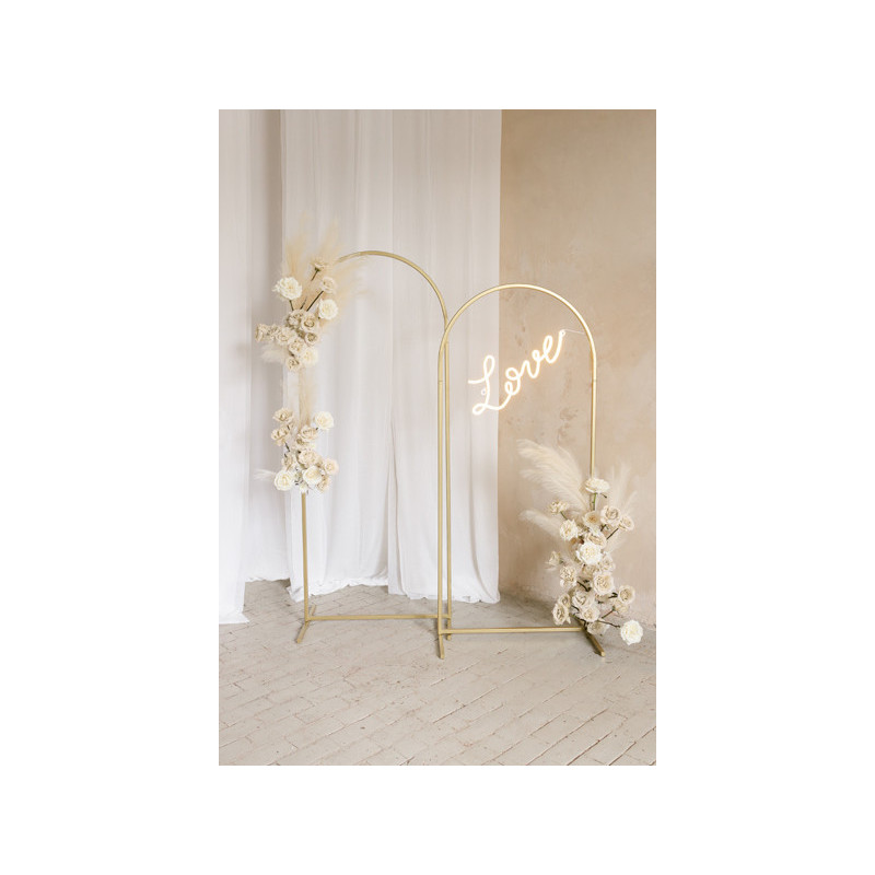 Bågformad Backdrop Guld stål 80x180 cm