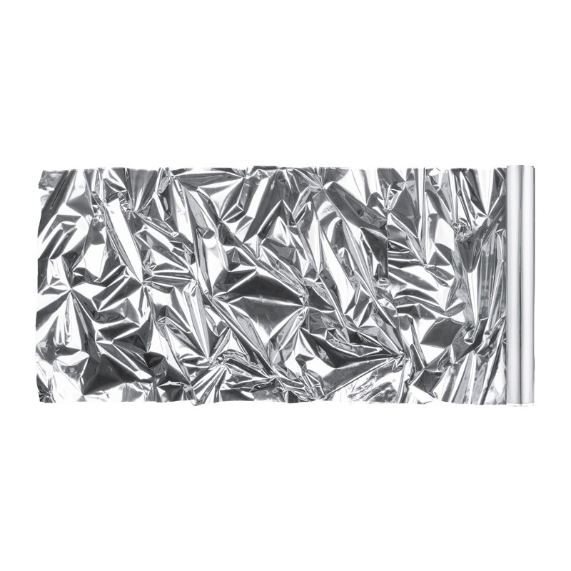 25 meter dekorativ metallisk folie, guld-silver, 50 cm bred
