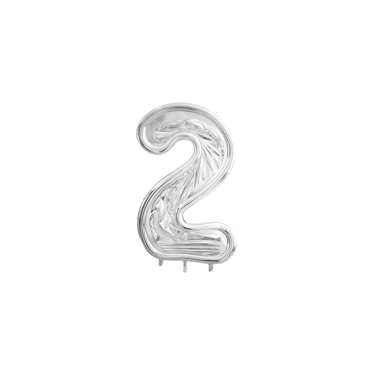 Sifferram 2 silver för ballongdekoration 126 cm