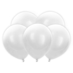 5 st. Vita Ballonger 12" med skiftande färger LED-ljus Kan användas med Helium
