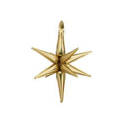 3D foil balloon Star, 105cm, gold 3D foil balloon Star, 105cm, gold
