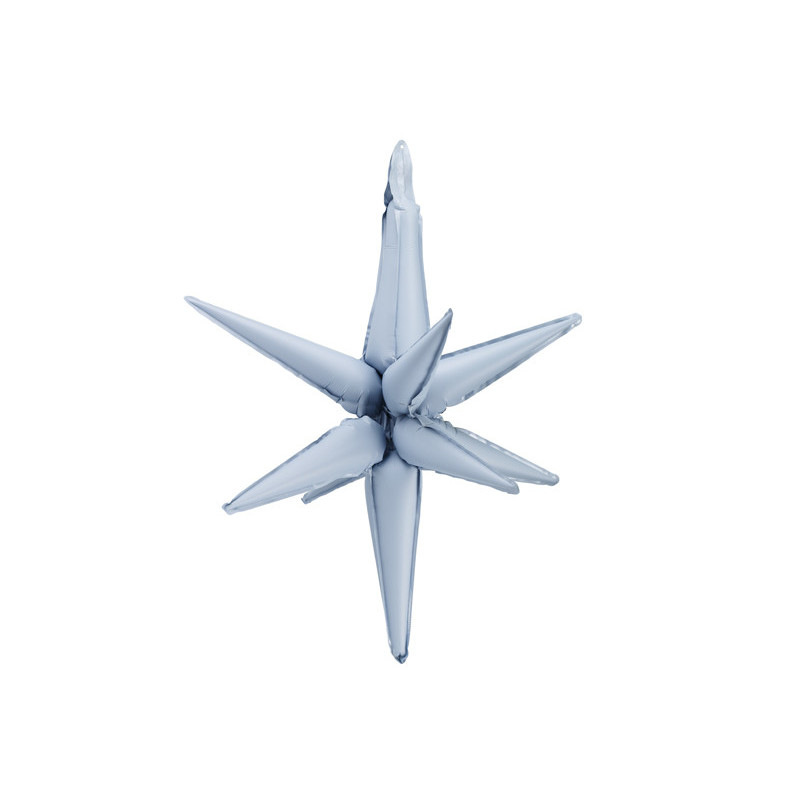 3D foil balloon Star, 105cm, misty blue 3D foil balloon Star, 105cm, misty blue
