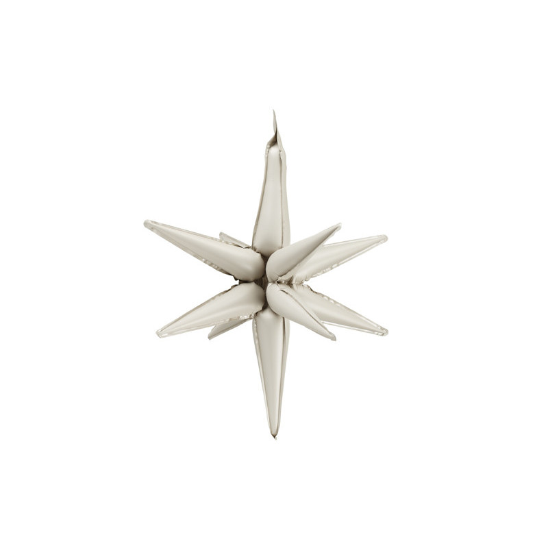 3D foil balloon Star, 70cm, beige 3D foil balloon Star, 70cm, beige