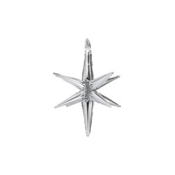 3D foil balloon Star, 50cm, silver 3D foil balloon Star, 50cm, silver