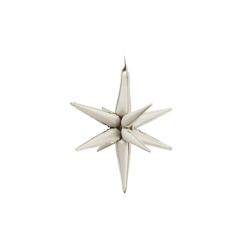 3D foil balloon Star, 50cm, beige 3D foil balloon Star, 50cm, beige
