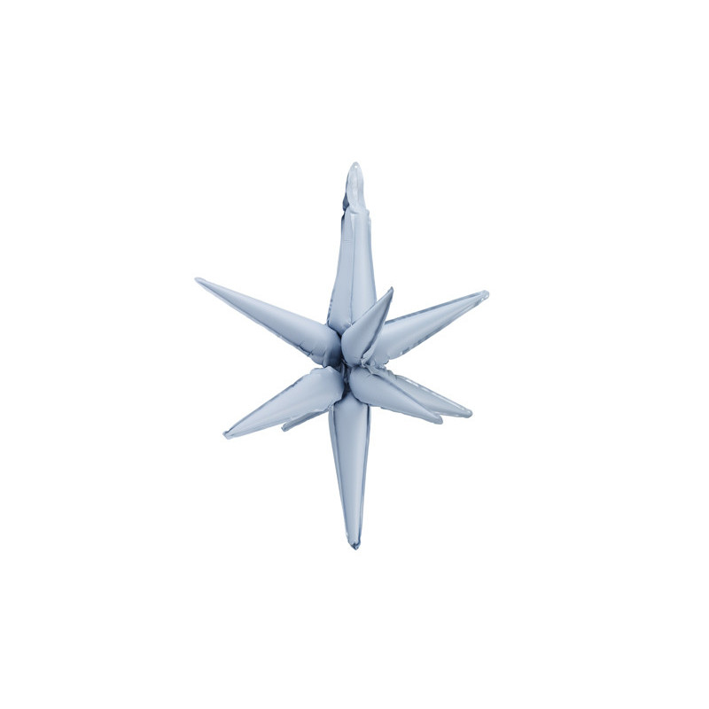 3D foil balloon Star, 50cm, misty blue 3D foil balloon Star, 50cm, misty blue