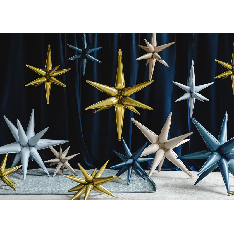 3D foil balloon Star, 50cm, misty blue 3D foil balloon Star, 50cm, misty blue