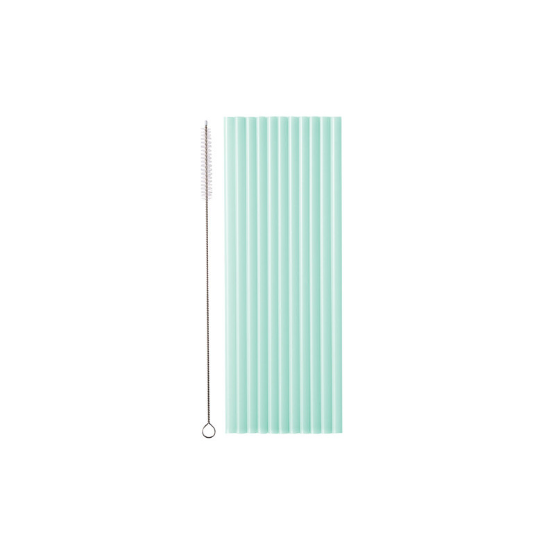 Plastic straws, 23 cm, sage (1 pkt / 12 pc.) Plastic straws, 23 cm, sage (1 pkt / 12 pc.)