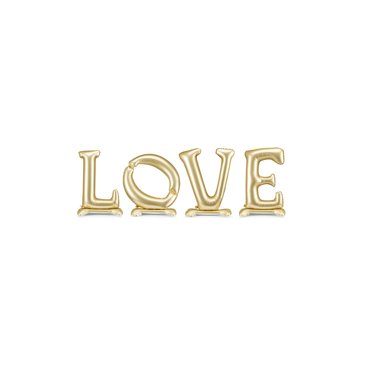 Standing foil balloon 'LOVE', 350x114 cm, gold Standing foil balloon 'LOVE', 350x114 cm, gold