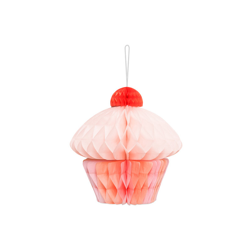 Honeycomb paper decoration Cupcake, 20 cm, mix Honeycomb paper decoration Cupcake, 20 cm, mix