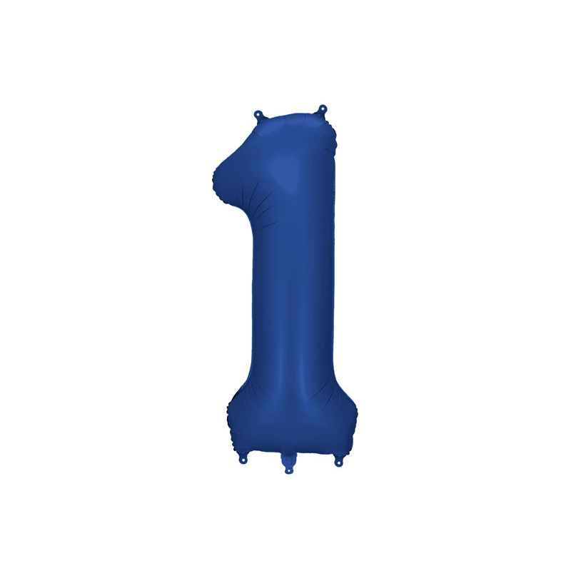 Foil Balloon Number ''1'', 86cm, navy blue Foil Balloon Number ''1'', 86cm, navy blue