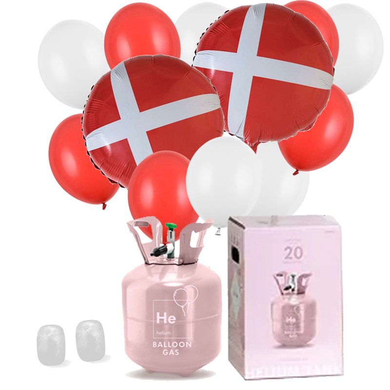 Helium Kit ballongas liten - inkl. 20 ballonger & snöre Helium Kit ballongas liten - inkl. 20 ballonger & snöre