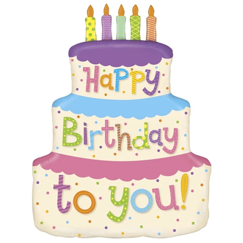 Happy Birthday Stjärna 18,5" folieballong Happy Birthday Stjärna 18,5" folieballong