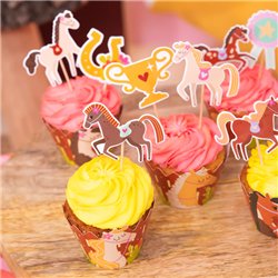 7 st Cupcake skyltar Space 7 st Cupcake skyltar Space