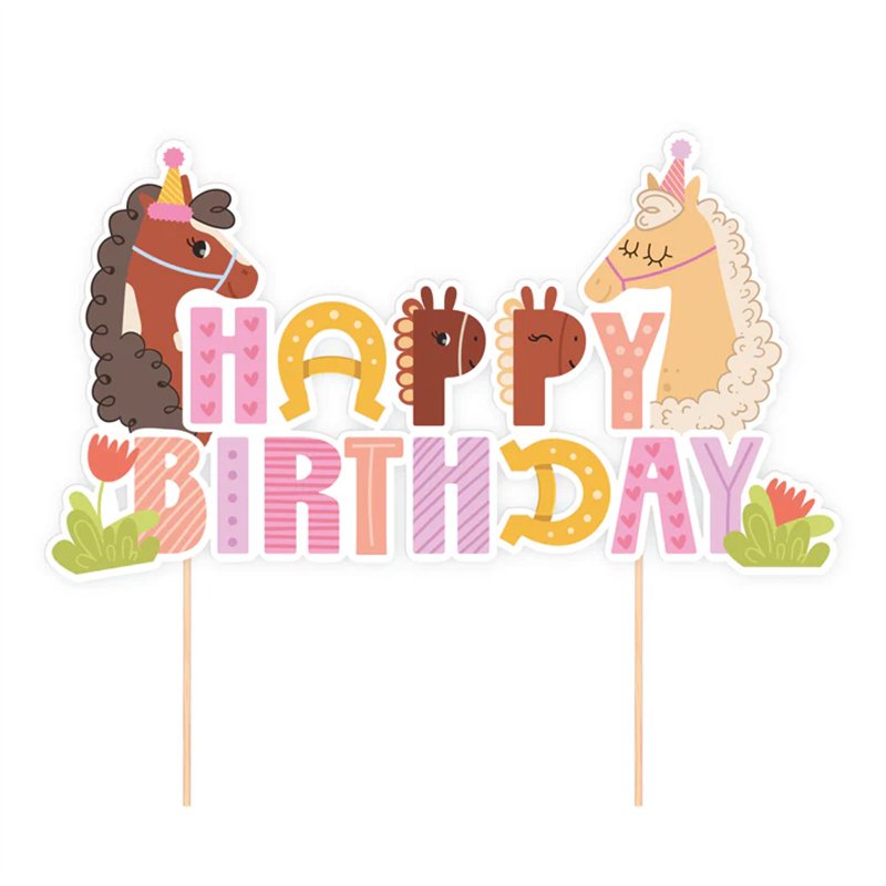 6 st. Cupcake Toppers Hästar – 13 cm, Färgblandning och 3 Designer 6 st. Cupcake Toppers Hästar – 13 cm, Färgblandning och 3 Designer