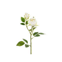 Artificial flower - Rose with two buds, 55 cm, light cream Artificial flower - Rose with two buds, 55 cm, light cream